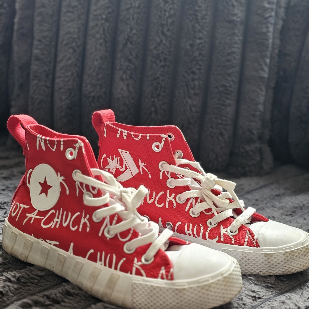 Converse Kids Red Graphic Sneakers
